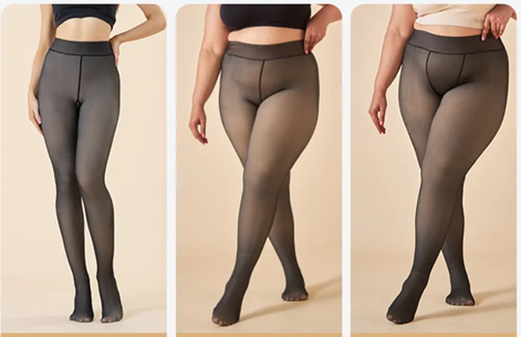 Meia Calça Térmica Translucida Peluciada Legging para o Frio