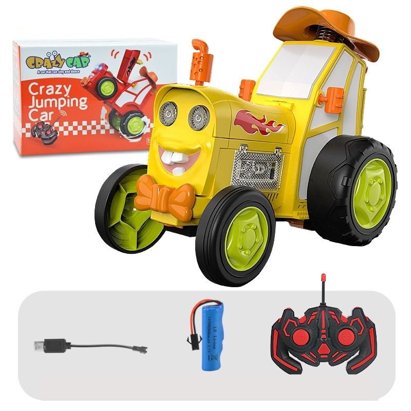 Carro de Brinquedo Animado com Controle Remoto - TurboMotion Carro de Brinquedo Animado com Controle Remoto - TurboMotion Importe Go Amarelo 